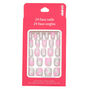 Star Glitter Square Press On Faux Nail Set - Pink, 24 Pack,