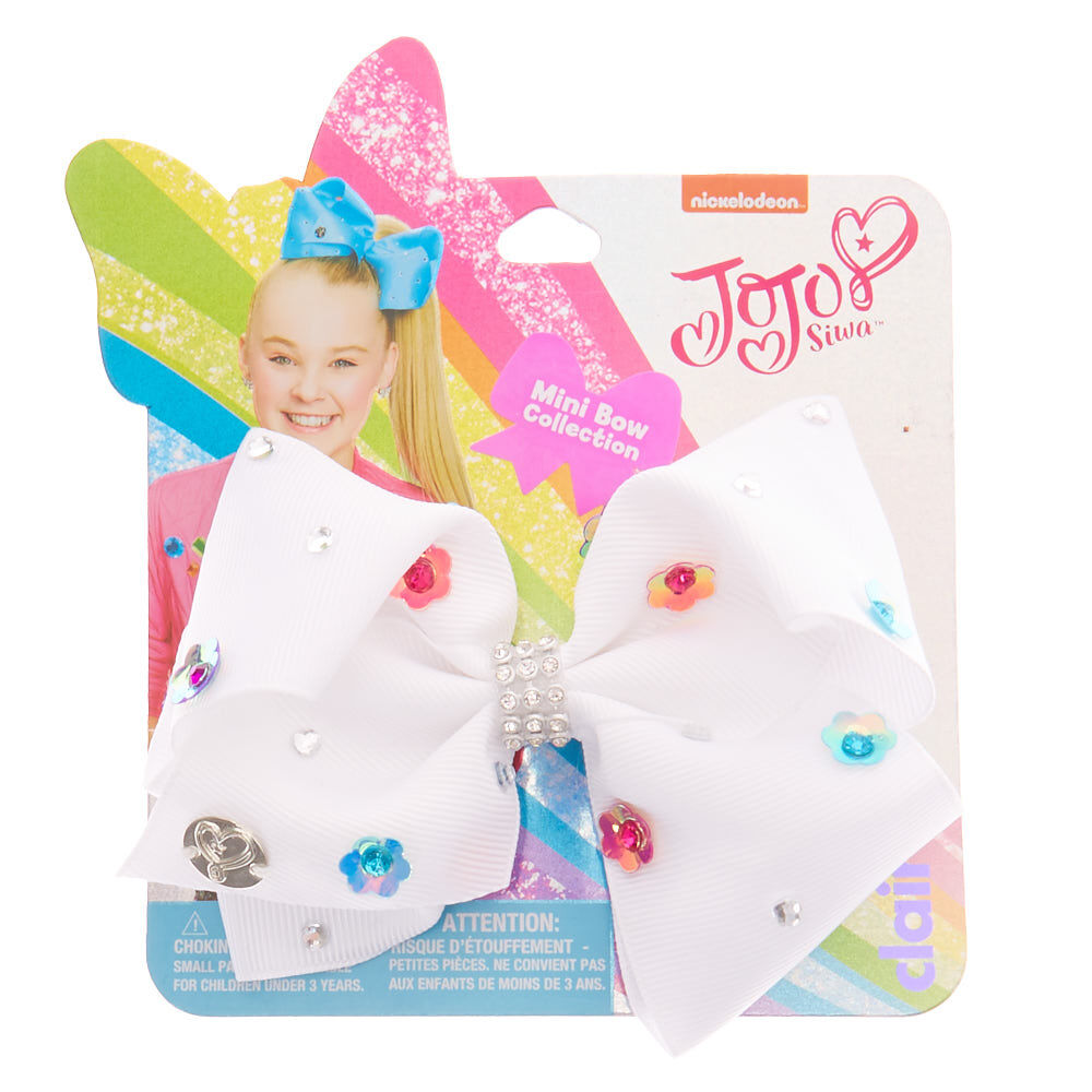 JoJo Siwa™ Mini Flower Power Signature Hair Bow - White,