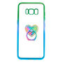 Coque de portable avec anneau de support c&oelig;ur anodis&eacute;e - Compatible avec Samsung Galaxy&nbsp;S8,