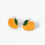 Glitter Pumpkin Halloween Stud Earrings,