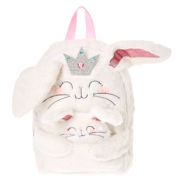 Claire&#39;s Club Claire the Bunny Soft Backpack - White,