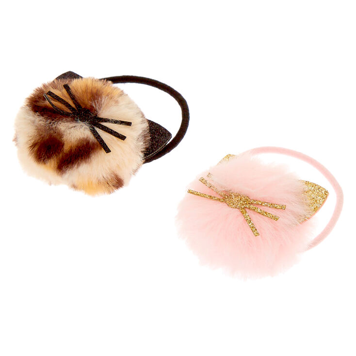 Claire&#39;s Club Pom Cat Hair Ties - 2 Pack,