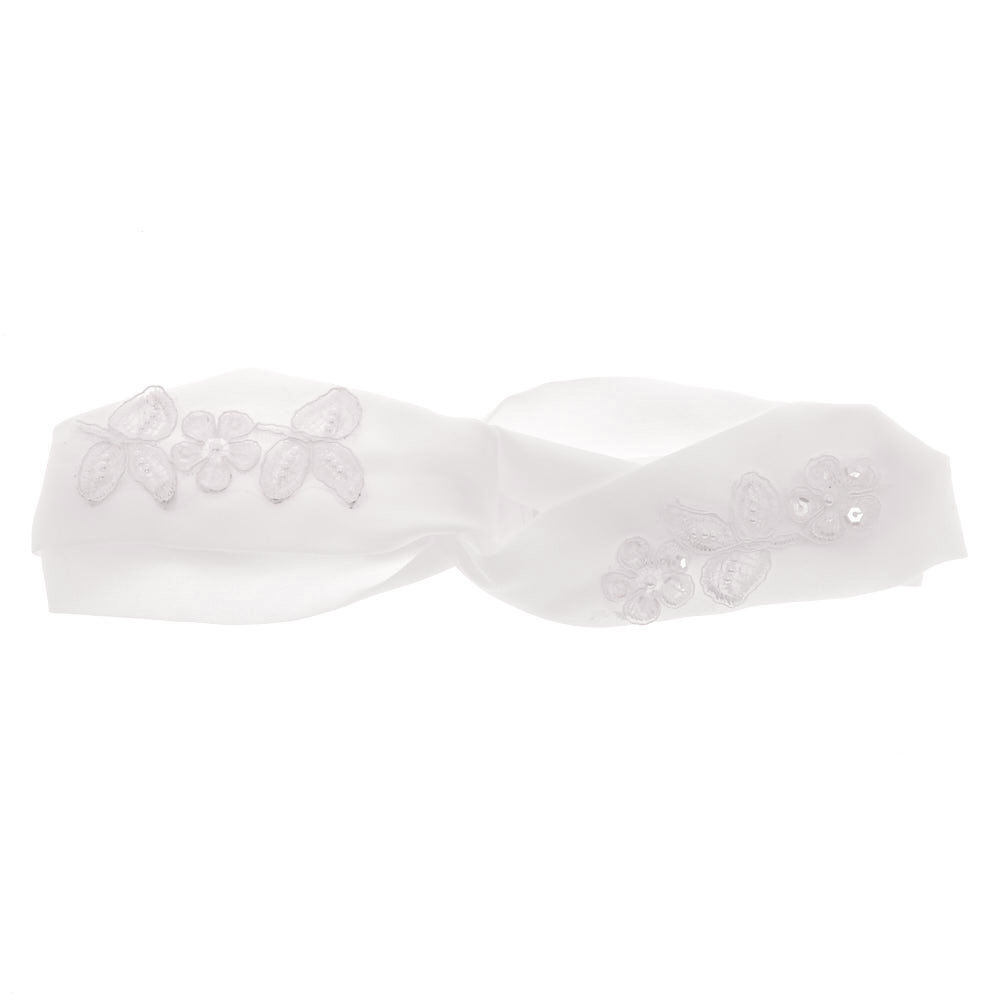Pearl Turban Headwrap - White,