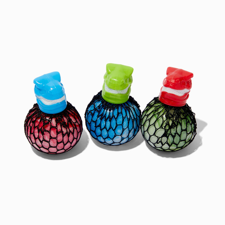 Jouet fidget boule anti-stress en filet spongieux dinosaure - Les mod&egrave;les peuvent varier,