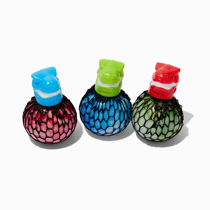 Dino Squish Mesh Ball Fidget Toy &ndash; Styles Vary,