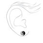 Silver-tone Embellished Yin Yang Clip On Earrings,