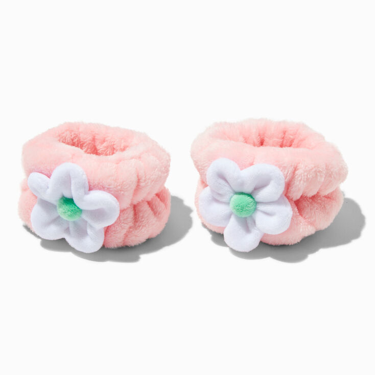 Pink Daisy Face Washing Wrist Bands - 2 Pack,