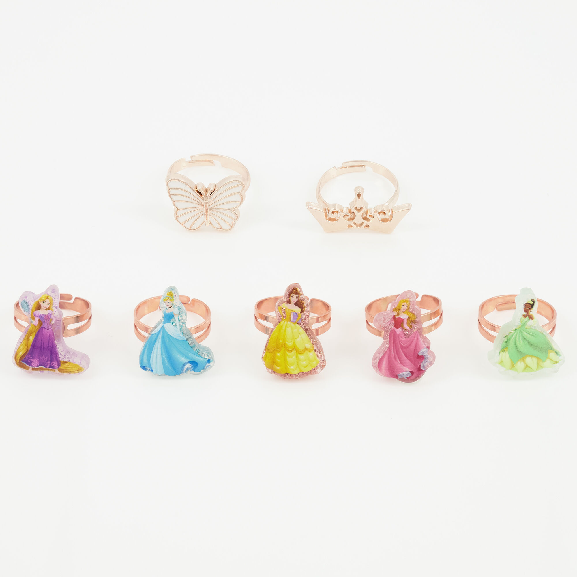 Boîte de bagues Disney Princess - Lot de 7,