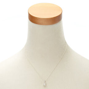 Silver Infinity Pearl Pendant Necklace,