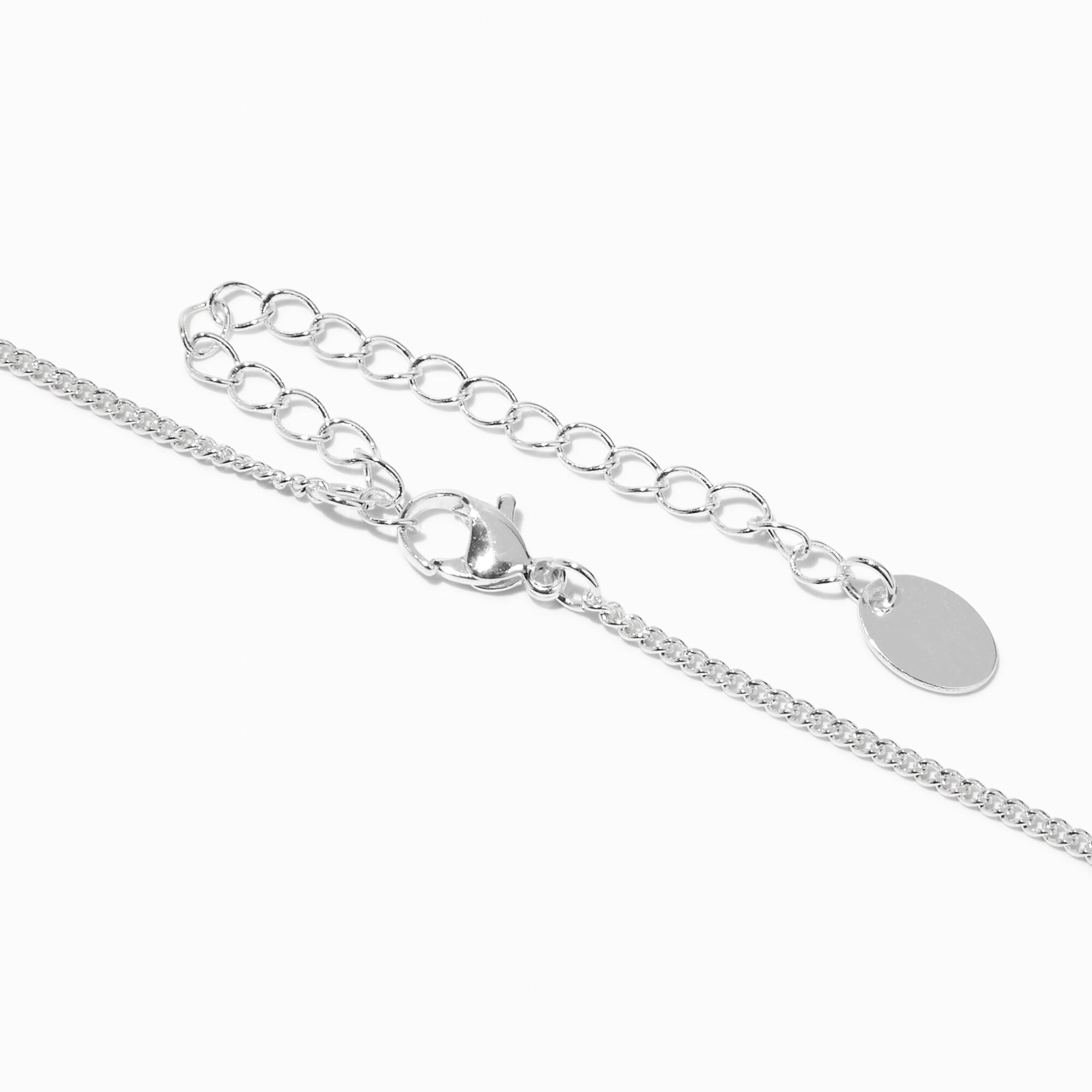 Silver Devil & Angel Heart Necklace, Earrings, & Ring Set - 3 Pack,