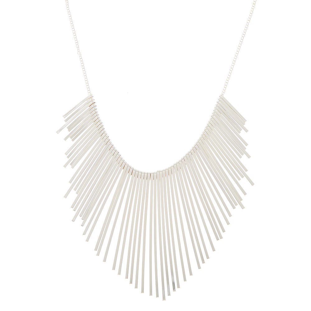 Silver bib necklaces hot sale
