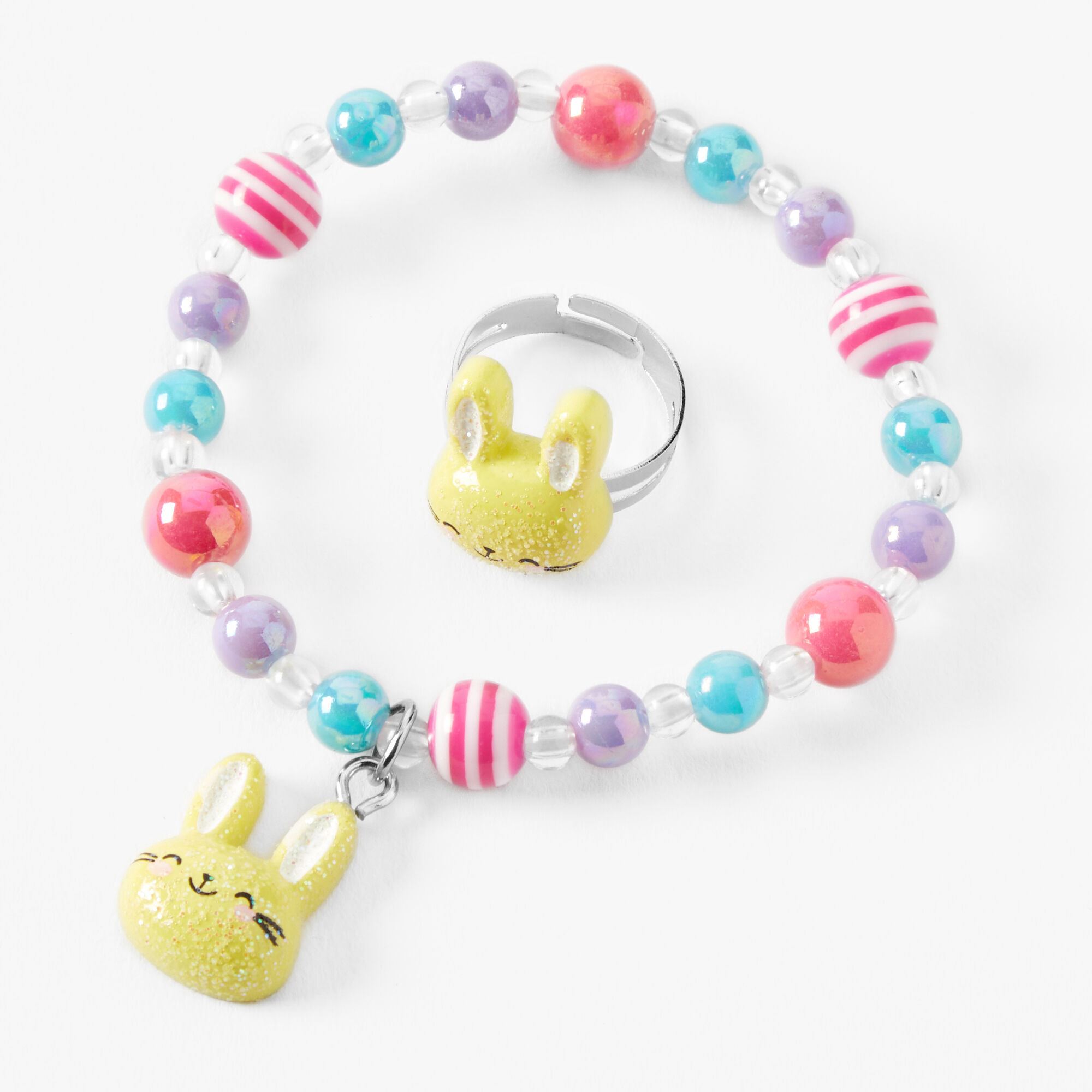 Claire's Club Bunny Jewelry Set - 3 Pack,