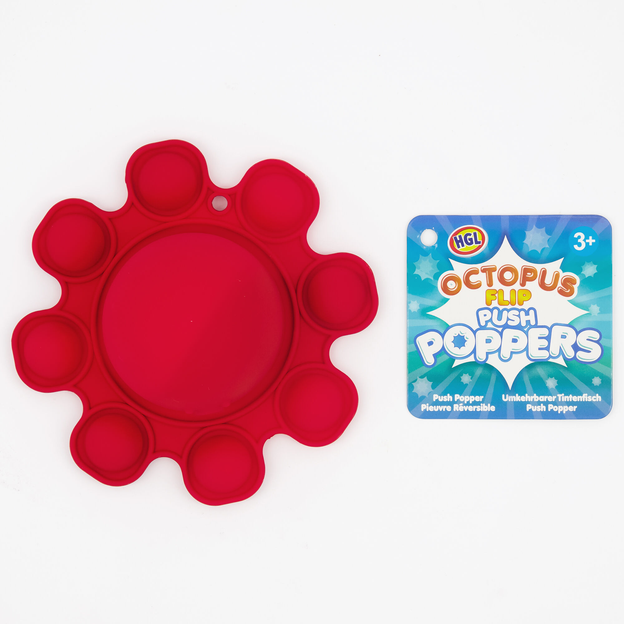 Octopus Flip Push Poppers Fidget Toy – Styles May Vary,