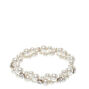 Bracelet double rang avec perles d&#39;imitation blanches,