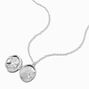 Silver Snake Black Locket Pendant Necklace,