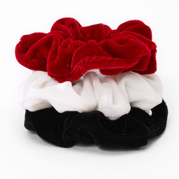 Claire&#39;s Club Velvet Hair Scrunchies - 3 Pack,