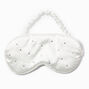 White Bling Satin Sleeping Mask,