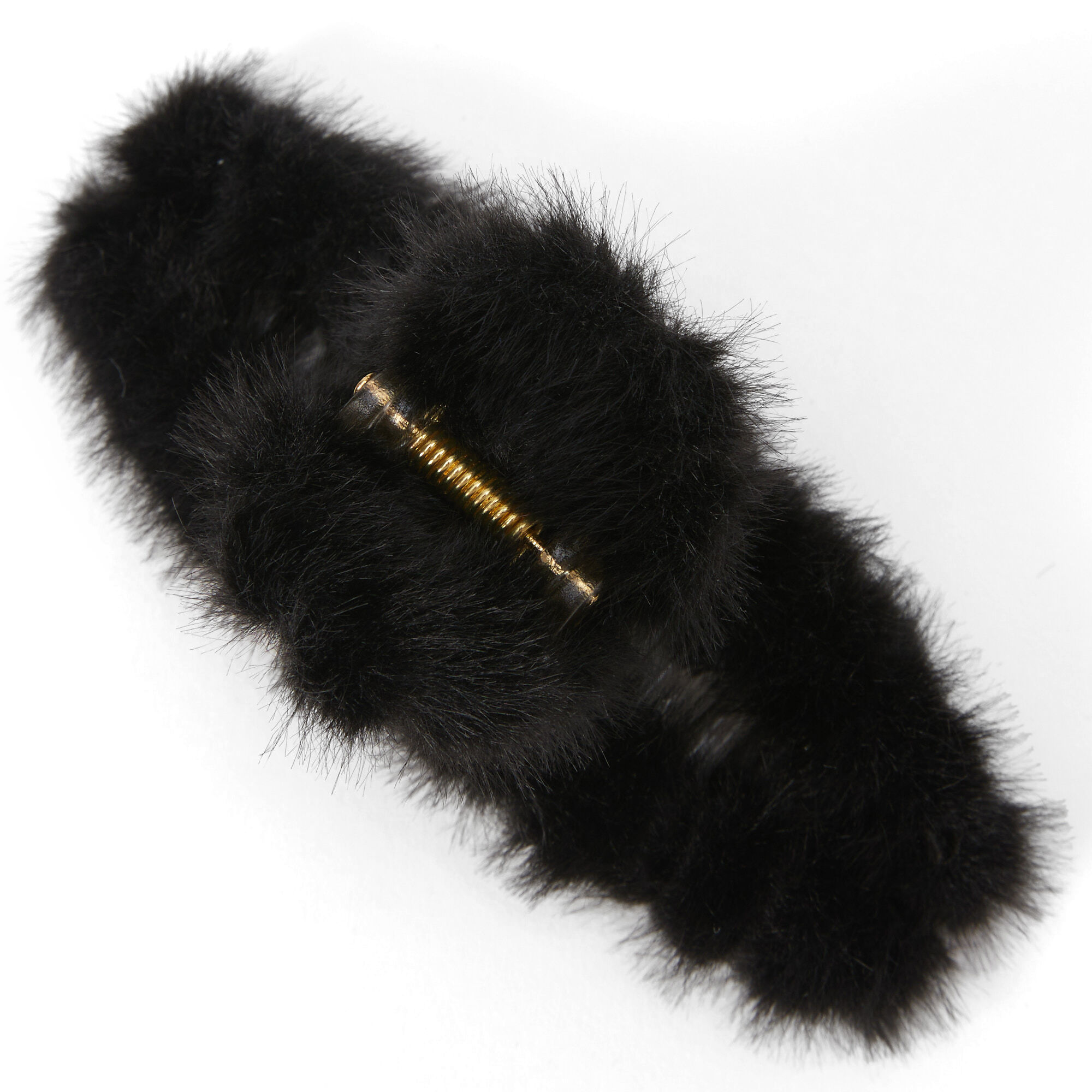 Large Furry Hair Claw - Black,