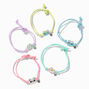 Best Friends Tie Dye Critter Adjustable Bracelets - 5 Pack,