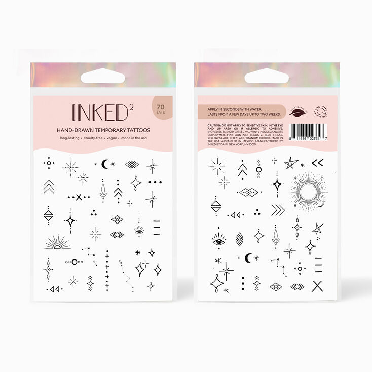 INKED2 Star-Crossed Pack Temporary Tattoos,