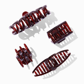 Tortoiseshell Mixed Hair Claws - 4 Pack,