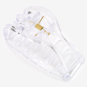 Transparent Medium Heart Hair Claw,