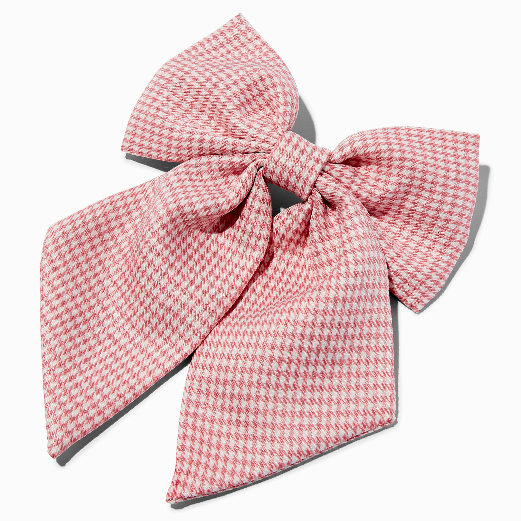 View Mean Girls X Claires Houndstooth Hair Bow Pink information