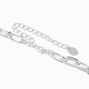 Silver Spike Paperclip Chain Necklace,