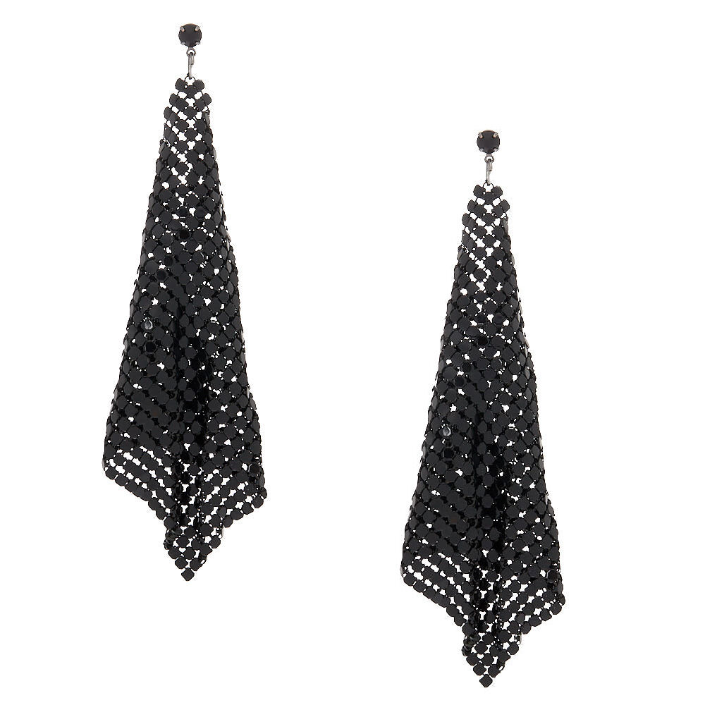black mesh earrings