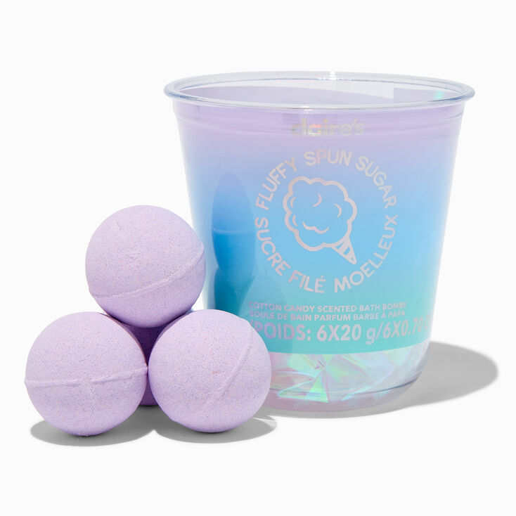 Fluffy Spun Sugar Bath Bomb Set - 6 Pack,