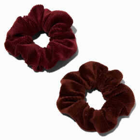 Autumn Tonal Velvet Hair Scrunchies - 2 Pack,