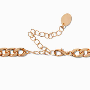 Gold-tone Pearl Heart Choker Necklace ,