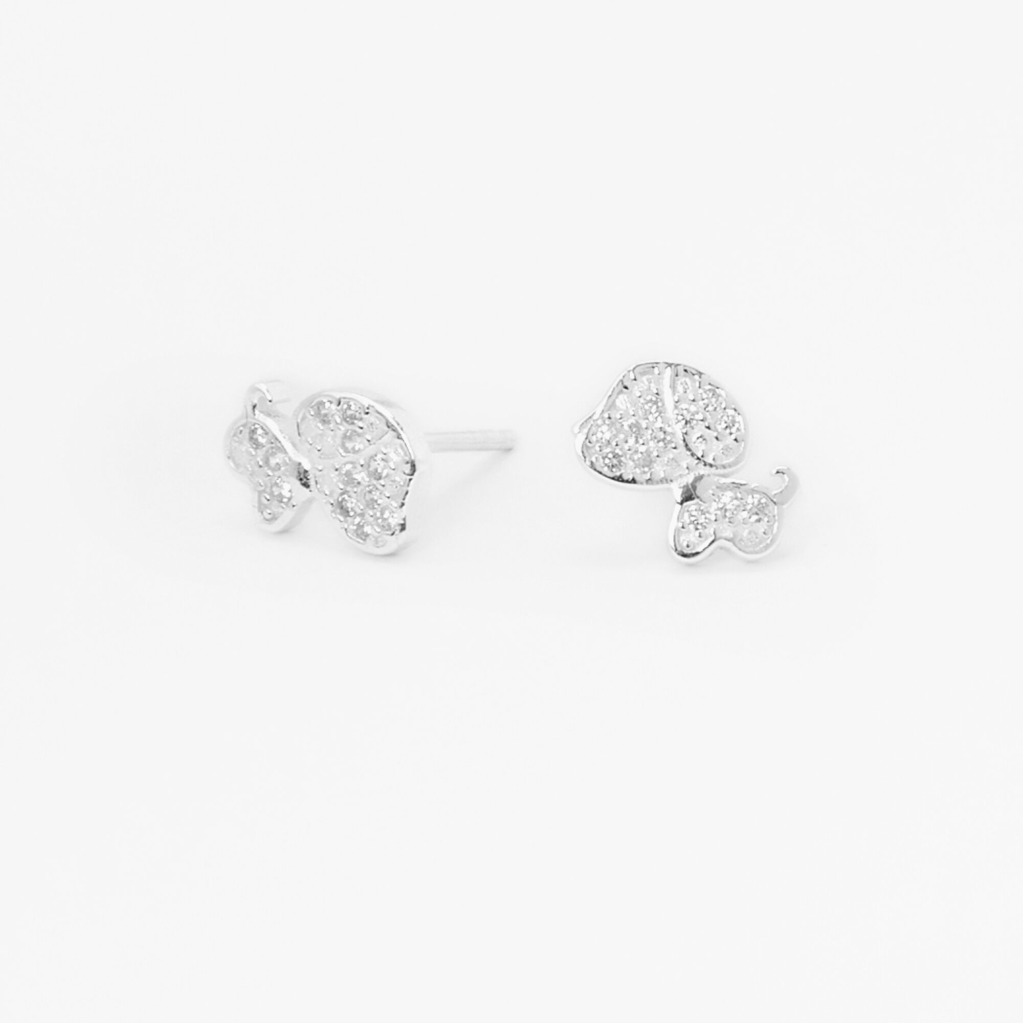View Claires Cubic Zirconia Puppy Stud Earrings Silver information