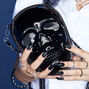Skull Chain Crossbody Bag - Black,