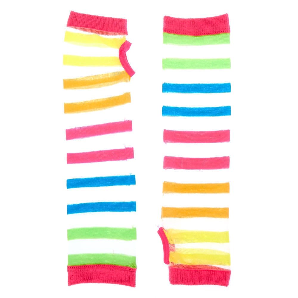 Rainbow Long Sheer Arm Warmers,