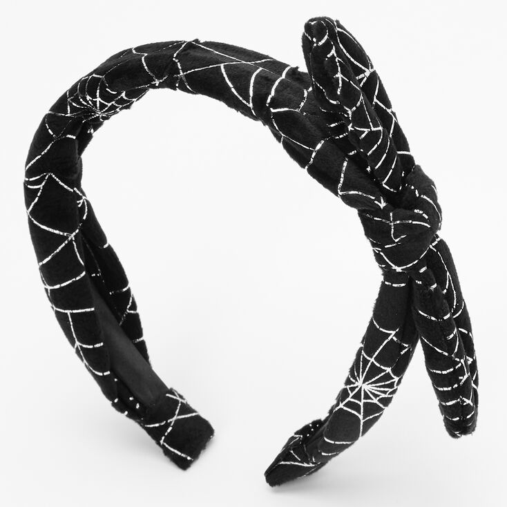 Claire's Serre-tête nœud noué toile d’araignée - Noir