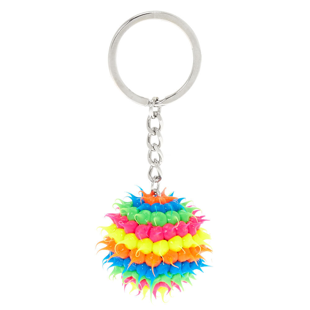 Porte-clés à boule disco arc-en-ciel,
