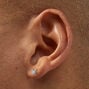 C LUXE by Claire&#39;s Sterling Silver Crystal Butterfly, Crystal Square, &amp; Ball Stud Earrings - 3 Pack,