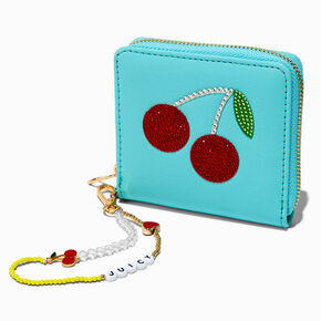 Embellished Cherries Wristlet Wallet ,