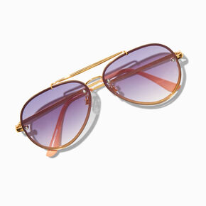 Gold Aviator Sunglasses,