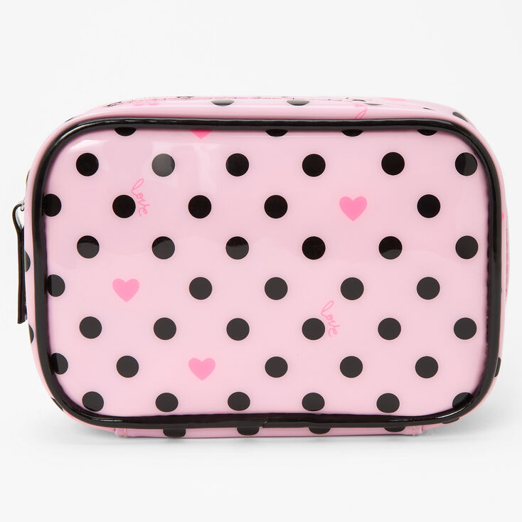 Polka Dot Mini Makeup Bag - Pink,