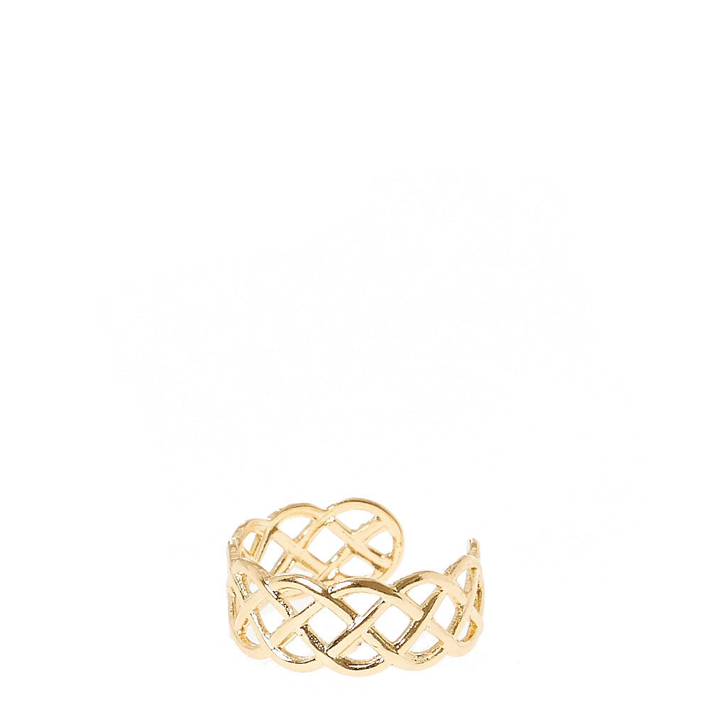Braided Gold-Toned Toe Ring,