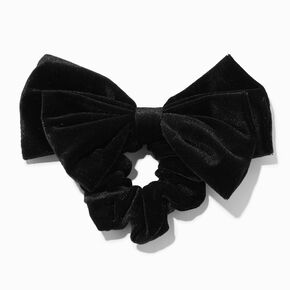 Black Velvet Bow Hair Scrunchie,