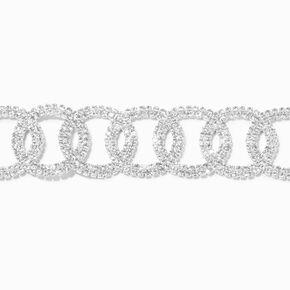 Silver Crystal Loopy Chain Bracelet,