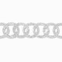 Silver Crystal Loopy Chain Bracelet,