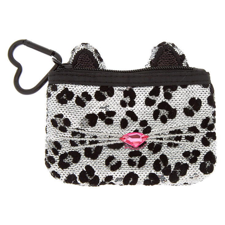 Claire's Porte-monnaie à motif léopard et sequins