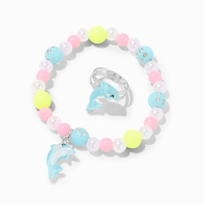 Claire&#39;s Club Sea Critter Dolphin Jewelry Set - 3 Pack,