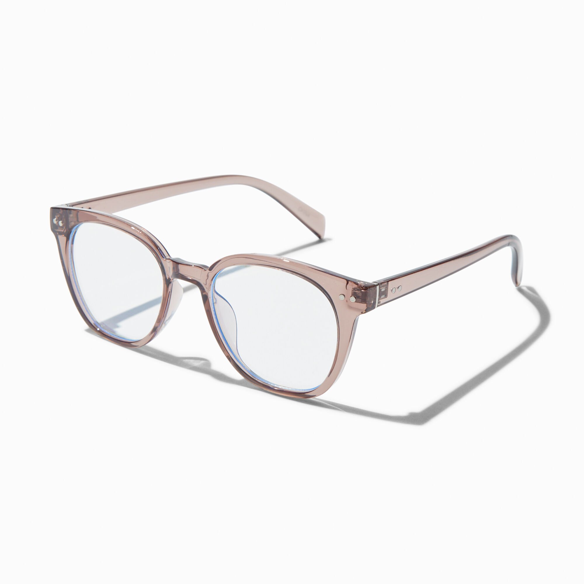 Solar Blue Light Reducing Light Gray Oval Clear Lens Frames,