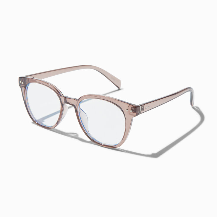 Solar Blue Light Reducing Light Gray Oval Clear Lens Frames,