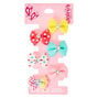 Claire&#39;s Club Chevron Polka Dot Mini Bow Hair Clips - 6 Pack,